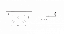 Раковина для ванної Devit Small підвісна 35.5х27см санфаянс білий 1010135