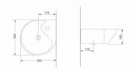 Раковина для ванної Devit Small підвісна 35х35 см санфаянс білий 1011135