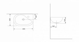 Раковина для ванной Devit Small подвесная 49.5х30 см санфаянс белый 1012135