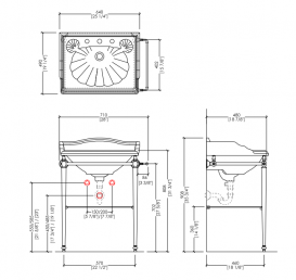 Раковина для ванной Devon&Devon Cambridge 63.5х48.7 см с консолью Tiffany латунь IBLG(3)FCAM+DETIFFANY