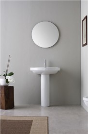 Раковина для ванної для установки на п'єдестал Kerasan Bit 62х49 см санфарфор біла 444001