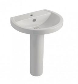 Раковина для ванної для установки на п'єдестал Kerasan Bit 62х49 см санфарфор біла 444001