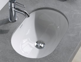 Раковина для ванної Duravit Bathroom Foster під стільницю 46х31 см кераміка білий 0336430000