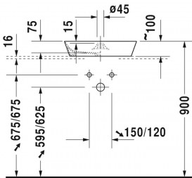 Раковина для ванної Duravit Cape Cod Ø48 см кераміка білий шовковисто-матовий 2328483200