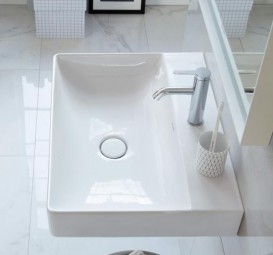 Раковина для ванної Duravit DuraSquare 80х47 см накладна кераміка білий 2353800041