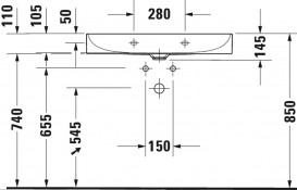 Раковина для ванної Duravit DuraSquare 80х47 см накладна кераміка білий 2353800071