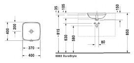 Раковина для ванной Duravit DuraStyle 37х37 см керамика белый 0373370000
