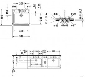 Раковина для ванной Duravit DuraStyle 45х33,5 см керамика белый 2631520030