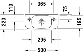 Раковина для ванної Duravit DuraStyle 50х22 см кераміка білий 0713500009