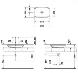 Раковина для ванної Duravit DuraStyle 60х38 см кераміка білий 0349600000