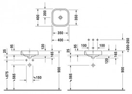 Раковина для ванної Duravit Happy D.2 40х40 см кераміка білий 2314400000