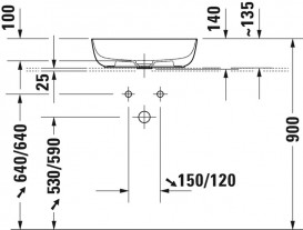 Раковина для ванной Duravit Luv 50х35 см накладная керамика белый 0379500000