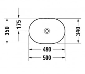 Раковина для ванной Duravit Luv 50х35 см накладная керамика белый 0379500000