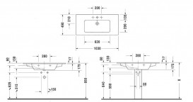 Раковина для ванної Duravit ME by Starck 103х49 см кераміка білий 2336100000