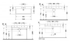 Раковина для ванної Duravit Vero 100х47 см кераміка білий Alpin 0454100027