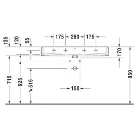 Раковина для ванной Duravit Vero Air 100х47 см керамика белый 235010000