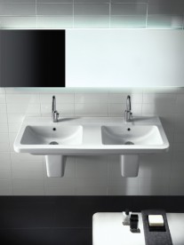 Раковина для ванної подвійна Hatria Erika Pro 120х45 см білий YXJC01
