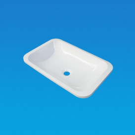 Раковина для ванної Fancy Marble Aileen 54,8х36 см під стільницю штучний камінь білий матовий 3805103