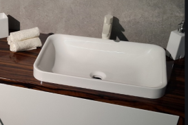 Раковина для ванной Fancy Marble Aino 54,5х36,8 см искусственный камень белый матовый 2905103