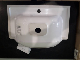 Раковина для ванной Fancy Marble Alva 59,7х42,8 см искусственный камень белый матовый 3006103