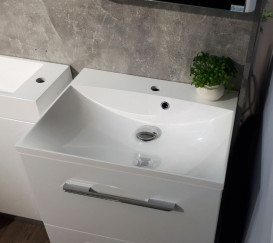 Раковина для ванной Fancy Marble Amelia 60х46 см искусственный камень белый матовый 0706103