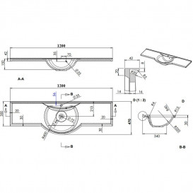 Раковина для ванной Fancy Marble Anna 120х47 см искусственный камень белый матовый 1512103