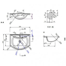 Раковина для ванной Fancy Marble Anna 60х47 см искусственный камень белый матовый 1506103