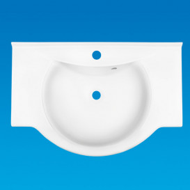 Раковина для ванной Fancy Marble Anna 70х47 см искусственный камень белый матовый 1507103