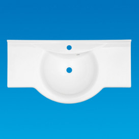 Раковина для ванной Fancy Marble Anna 90х47 см искусственный камень белый матовый 1509103