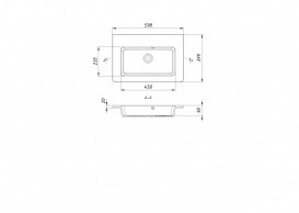 Раковина для ванної Fancy Marble Annabelle 59,8х39,9 см штучний камінь білий матовий 4006103