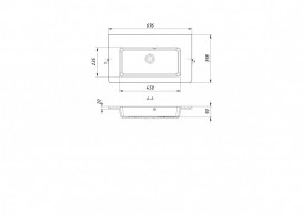 Раковина для ванной Fancy Marble Annabelle 69,6х39,8 см искусственный камень белый матовый 4007103