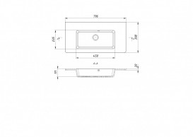 Раковина для ванной Fancy Marble Annabelle 79,6х39,8 см искусственный камень белый матовый 4008103