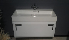 Раковина для ванной Fancy Marble Ashley 89,8х45,8 см искусственный камень белый матовый 2809103