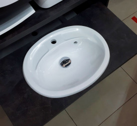 Раковина для ванной Fancy Marble Bianca Bowl 54,3х42,8 см искусственный камень белый матовый 2105103