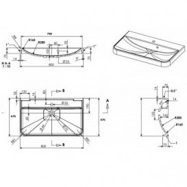 Раковина для ванной Fancy Marble Carla 79,8 х 47,6 см искусственный камень белый матовый 3508103
