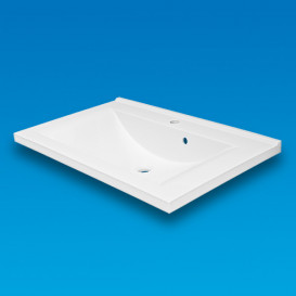 Раковина для ванної Fancy Marble Dallas 80х50, 6 см штучний камінь білий матовий 1108103