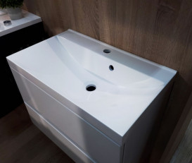 Раковина для ванної Fancy Marble Dora 59,1х34, 5 см штучний камінь білий 8306101