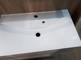 Раковина для ванної Fancy Marble Dora 59,1х34, 5 см штучний камінь білий 8306101