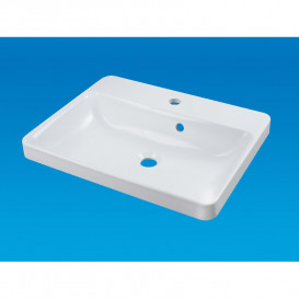 Раковина для ванной Fancy Marble Greta 54,6х42,8 см искусственный камень белый матовый 4706103