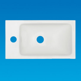 Раковина для ванної Fancy Marble Ida 400C 39,8х21,8 см штучний камінь білий матовий 1704103