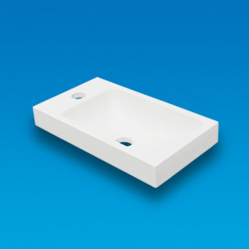 Раковина для ванної Fancy Marble Ida 400C 39,8х21,8 см штучний камінь білий матовий 1704103