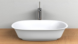 Раковина Fancy Marble Jay 54х39 см штучний камінь білий 9306101