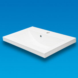 Раковина для ванной Fancy Marble Jody 59,8х38,9 см искусственный камень белый матовый 1606103