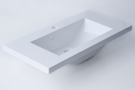 Раковина для ванной Fancy Marble Jody 79,8х39 см искусственный камень белый матовый 1608103