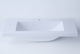 Раковина для ванной Fancy Marble Jody 79,8х39 см искусственный камень белый матовый 1608103