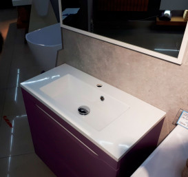 Раковина для ванної Fancy Marble Josefine Slim 69,8 х39, 8 см штучний камінь білий матовий 5507103