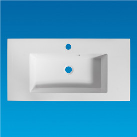 Раковина для ванной Fancy Marble Josefine Slim 79,6х39,7 см искусственный камень белый матовый 5508103