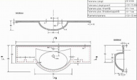 Раковина для ванної Fancy Marble Katja 140х49, 6 см штучний камінь білий матовий 2414103