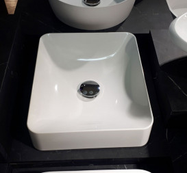 Раковина для ванної Fancy Marble Kim 44,7 х37, 7 см штучний камінь білий матовий 5004103