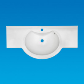 Раковина для ванной Fancy Marble Lena 105х50 см искусственный камень белый матовый 1410103